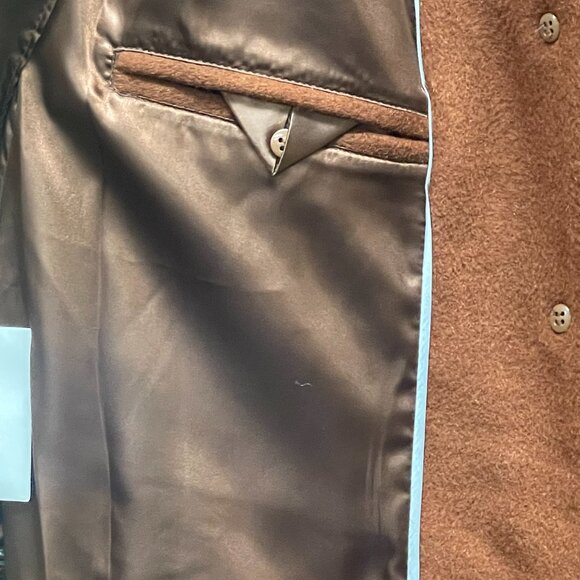 NWT XS Warm Brown DKNY Ladies Button-Up Outerwear/Coat with Zip Front Pockets - Picture 7 of 16